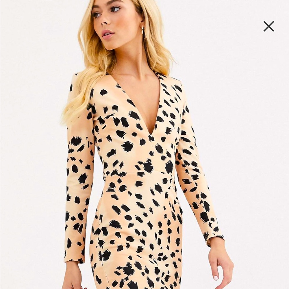 ASOS Design Cheetah MIDI Dresss